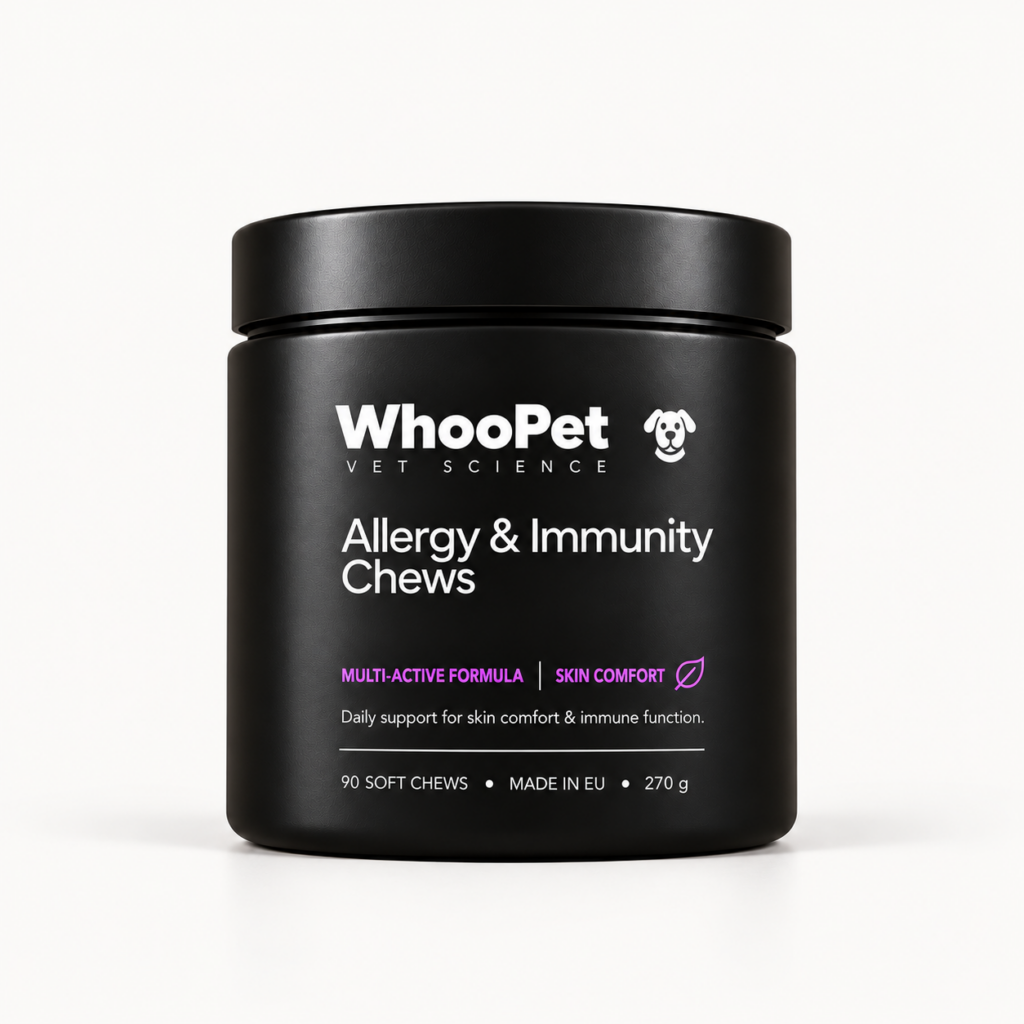 WhooPet Allergy & Immunity Chews – suplement wspierający komfort skóry i odporność psa